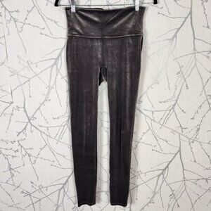Spanx Gray Pewter Velvet High Rise Pull On Leggings